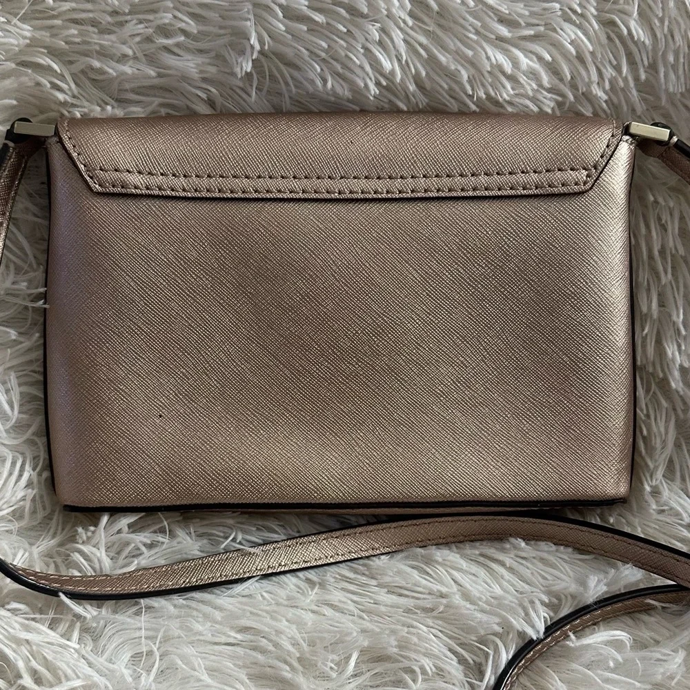 Kate Spade Sally Newbury Lane 100% Leather Crossbody Bag In Rose-gold - NWOT